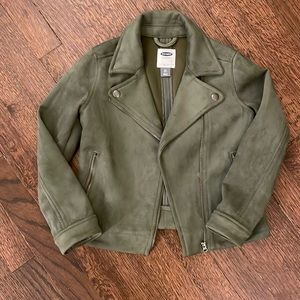 Faux Suede Moto Jacket
